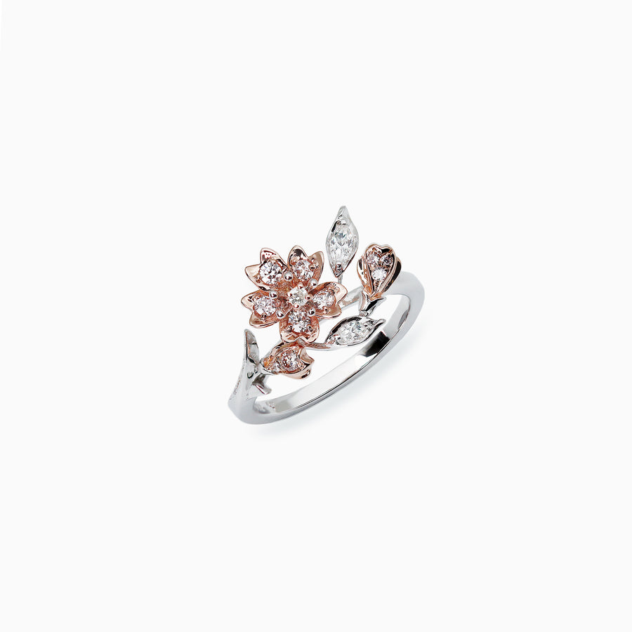 18K White & Rose Gold Diamond Ring