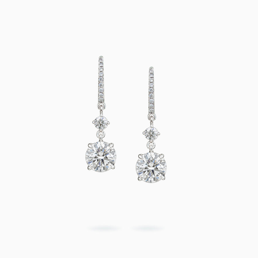 18K White Gold Diamond Earrings