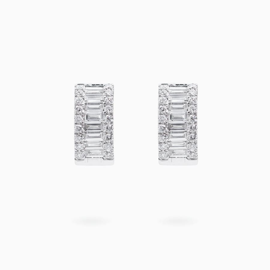 18K White Gold Diamond Earrings