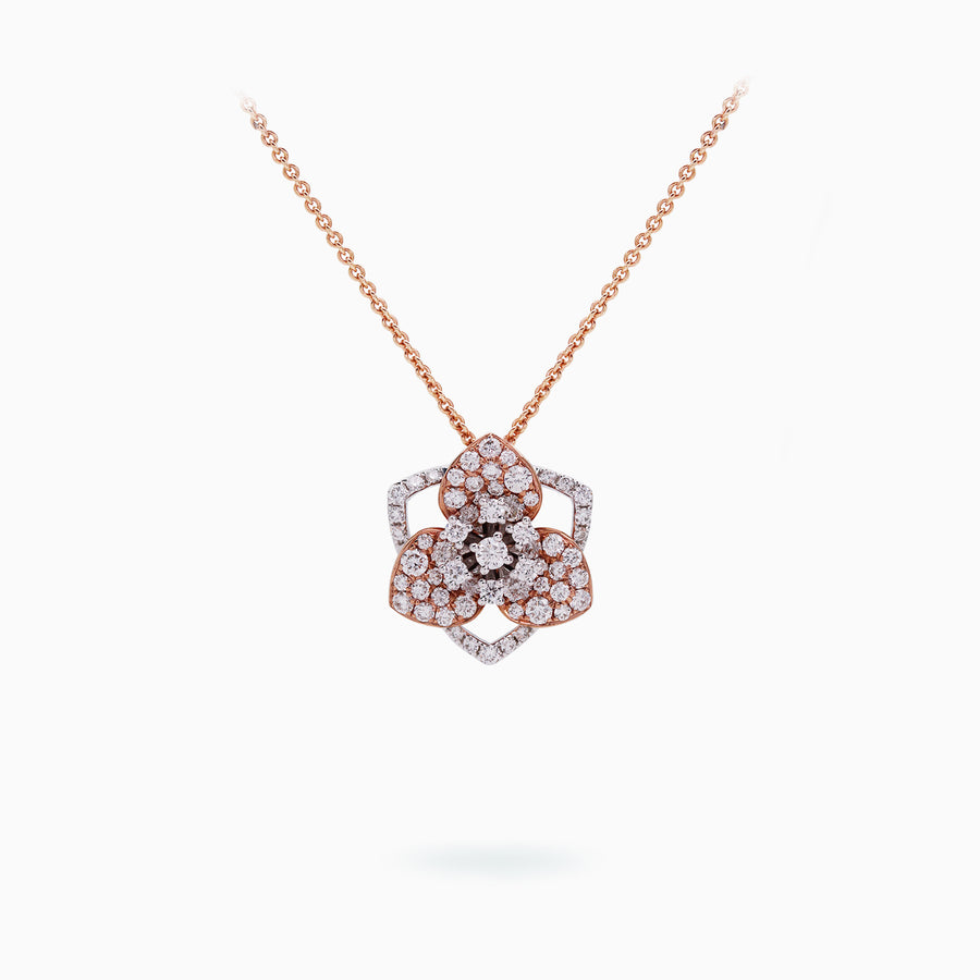 18k White & Rose Gold Diamond Pendant
