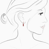 18K White & Rose Gold Ruby &  Diamond Earrings