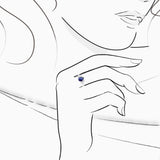 18K White Gold Sapphire & Diamond Ring