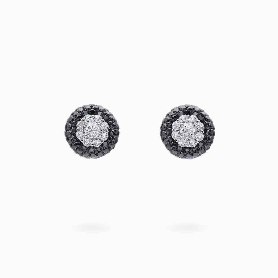 18K White & Black Gold Diamond Earrings
