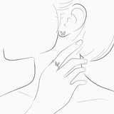 18K 白金钻石吊坠