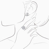 18K  White Gold Diamond Earrings