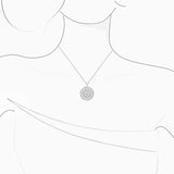 18K 白金钻石吊坠