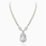 18K 白金养殖珍珠和白色南洋珍珠项链