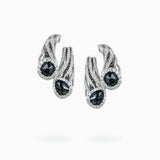 18K  White & Black Gold Diamond Earrings