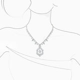 18K White Gold Diamond Necklace