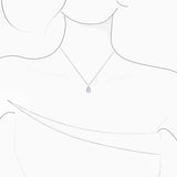 18K 白金钻石吊坠