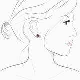 18K White & Rose Gold Ruby & Diamond Earrings
