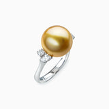 18K 白金南洋珍珠钻石戒指